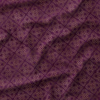 Celtic Quaternary Knot Gold and Purple Fabric