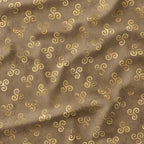 Celtic Spiral Knot Gold and Taupe Fabric