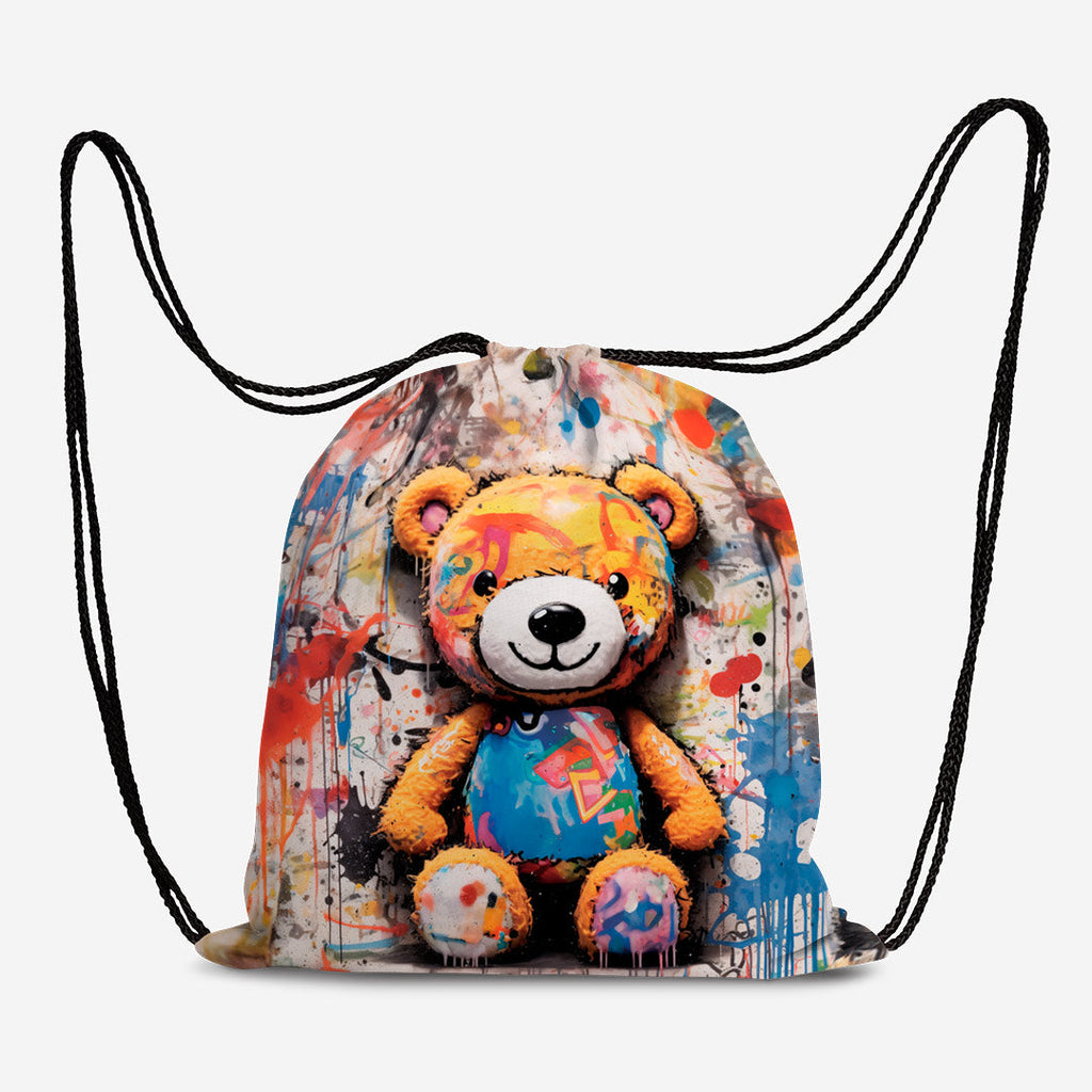 TOTE Charlie Graffiti Teddy Fabric Bag Panel