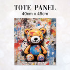 TOTE Charlie Graffiti Teddy Fabric Bag Panel