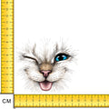 Cheeky Cat Face Iron on Fabric Heat Transfer DTF-136