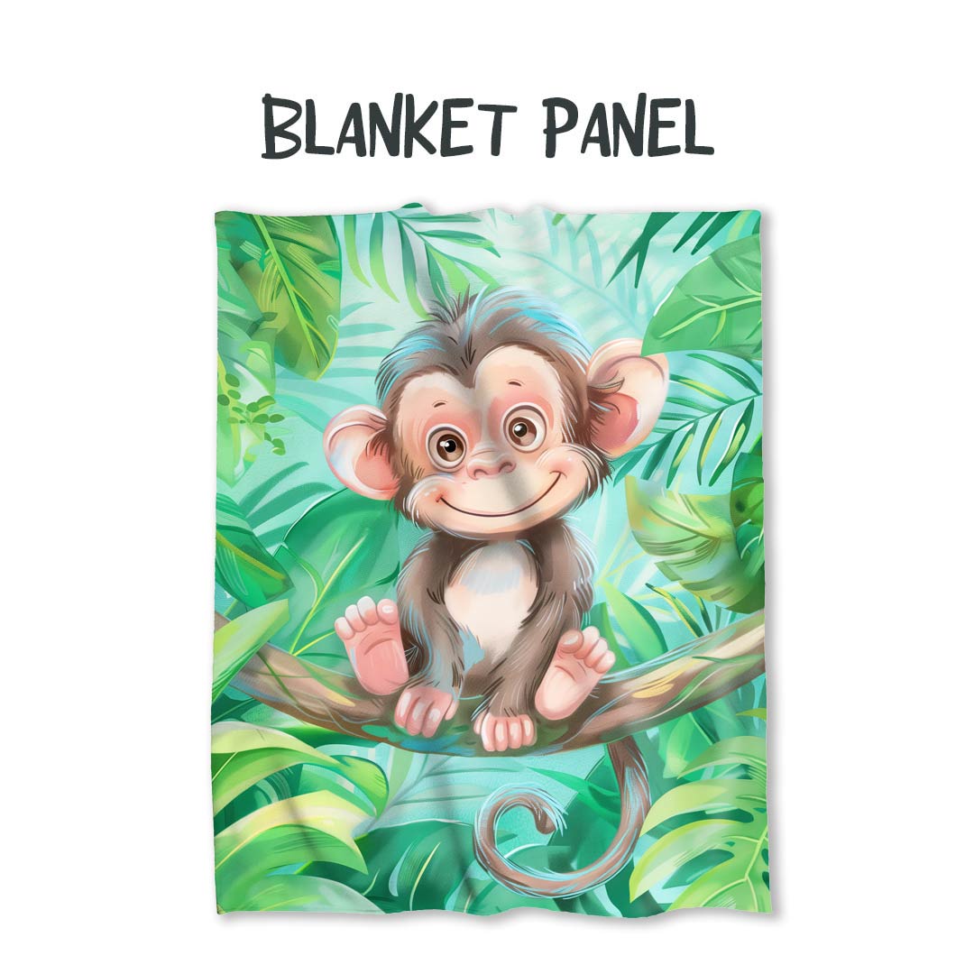 Cheeky Monkey Fabric Blanket Panel BP-7