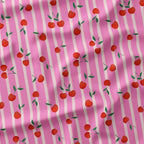 Cherry Stripes Fabric