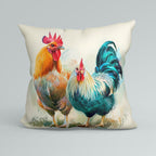 CUSHION Fabric Panel Chickens CP-116