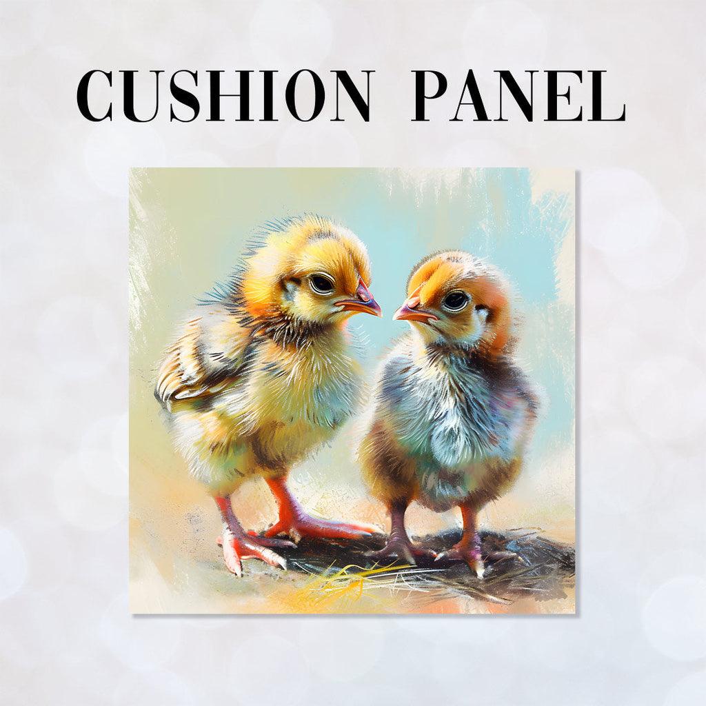 CUSHION Fabric Panel Chicks CP-117