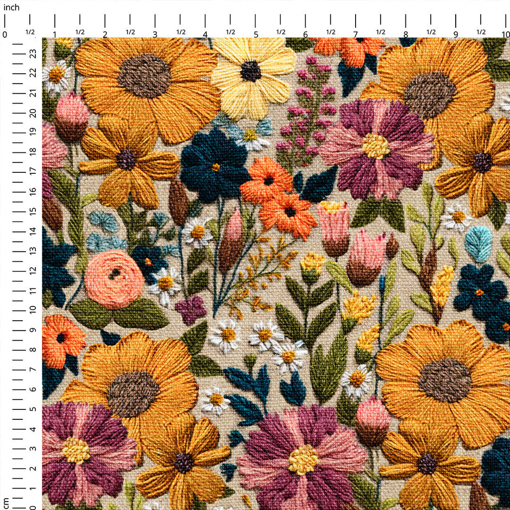 Chloe Floral Embroidery Fabric