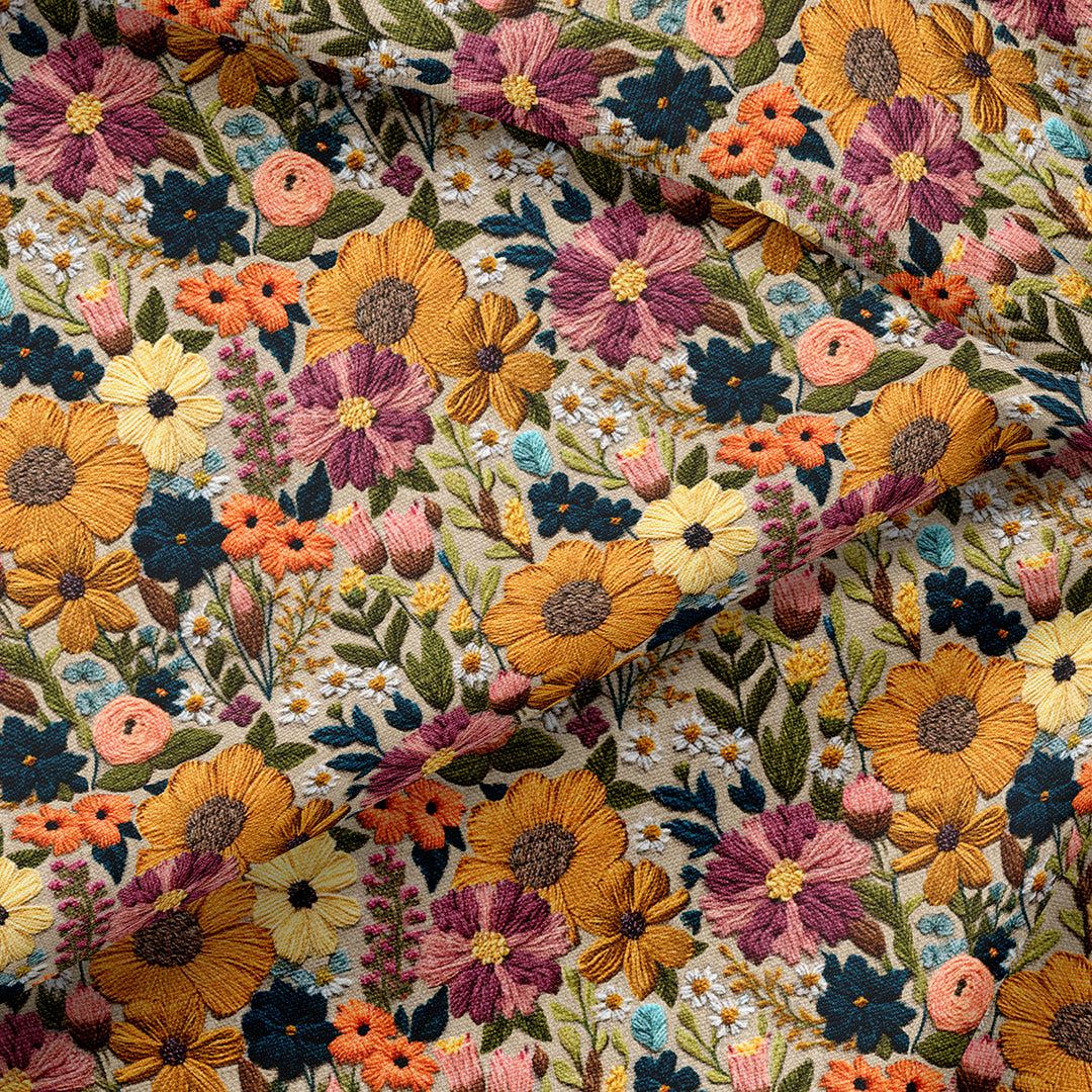 Chloe Floral Embroidery Fabric