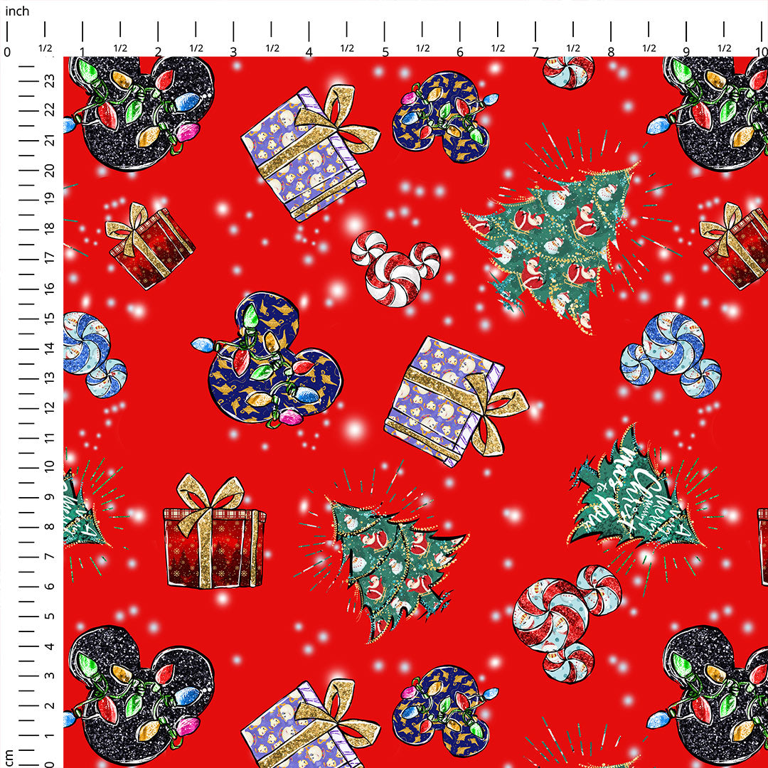Christmas Red Fabric