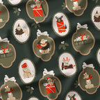 Christmas Dog Portraits Fabric