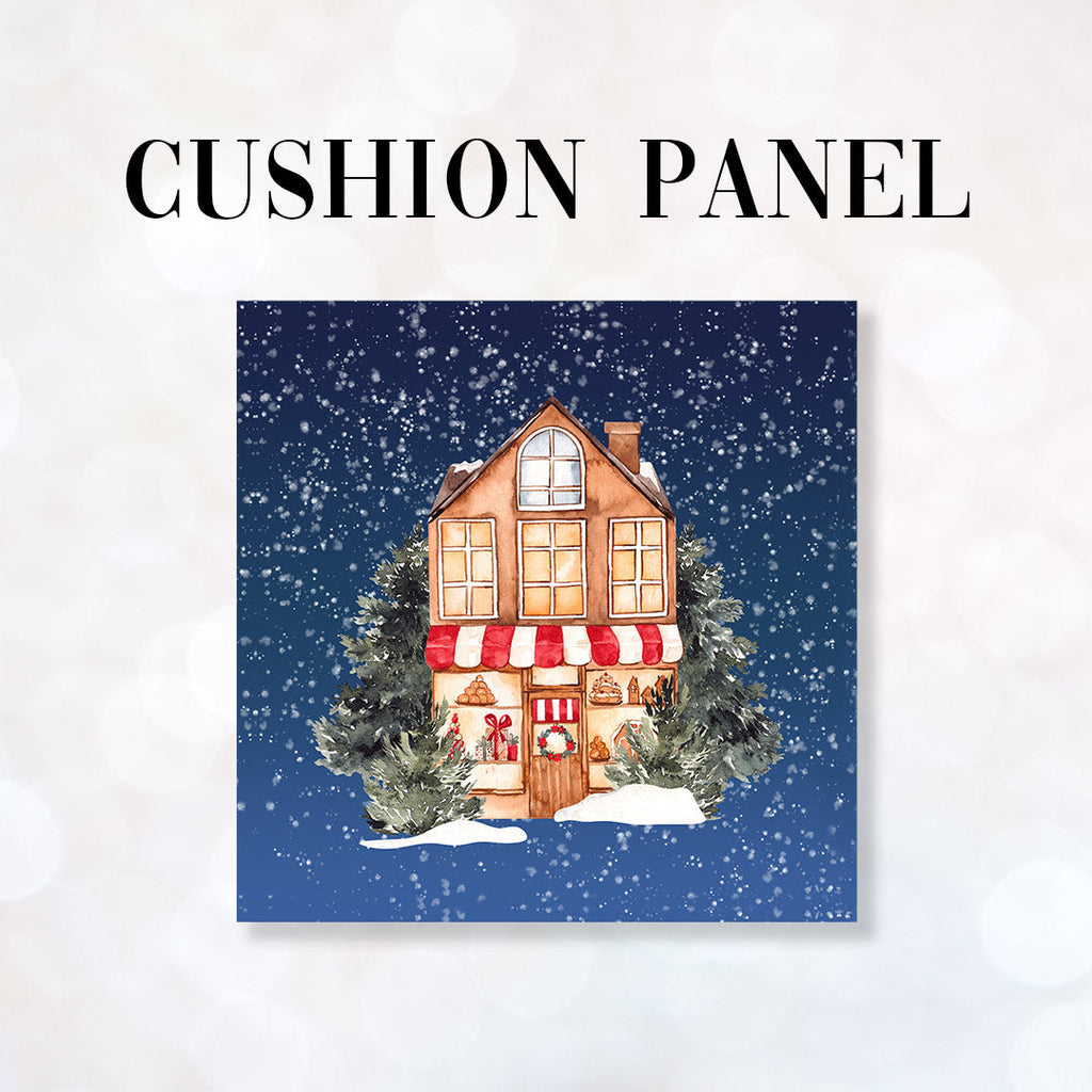 CUSHION Fabric Panel Christmas Bakery CP-1201