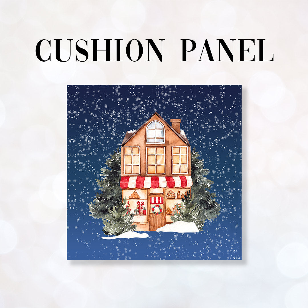 CUSHION Fabric Panel Christmas Bakery CP-1201