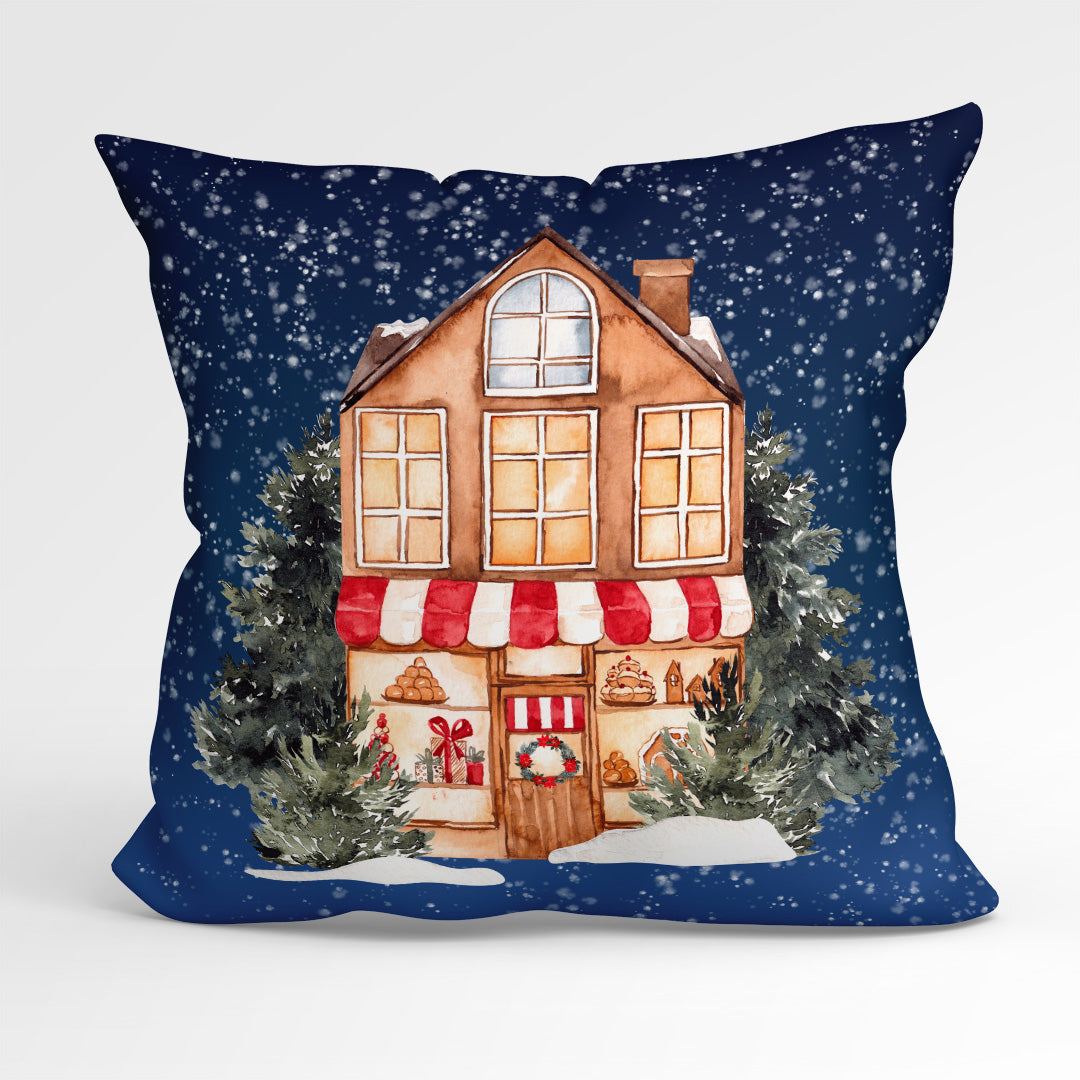 CUSHION Fabric Panel Christmas Bakery CP-1201