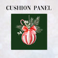 CUSHION Panel Christmas Bauble 1 Green CP-756