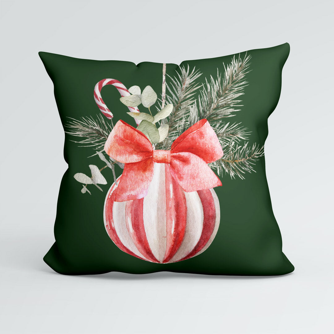 CUSHION Panel Christmas Bauble 1 Green CP-756