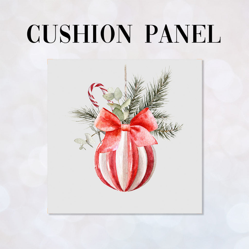 CUSHION Panel Christmas Bauble 1 Grey CP-759