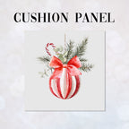 CUSHION Panel Christmas Bauble 1 Grey CP-759