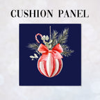CUSHION Panel Christmas Bauble 1 Navy CP-760