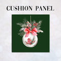 CUSHION Panel Christmas Bauble 2 Green CP-757