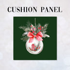 CUSHION Panel Christmas Bauble 2 Green CP-757