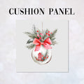 CUSHION Panel Christmas Bauble 2 Grey CP-761