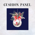 CUSHION Panel Christmas Bauble 2 Navy CP-762