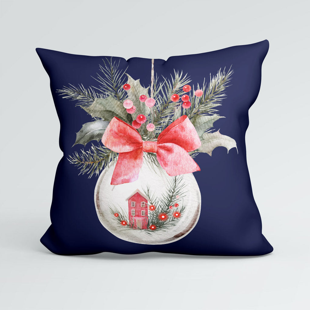 CUSHION Panel Christmas Bauble 2 Navy CP-762