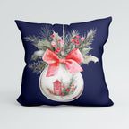 CUSHION Panel Christmas Bauble 2 Navy CP-762