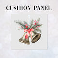 CUSHION Panel Christmas Bells Grey CP-763