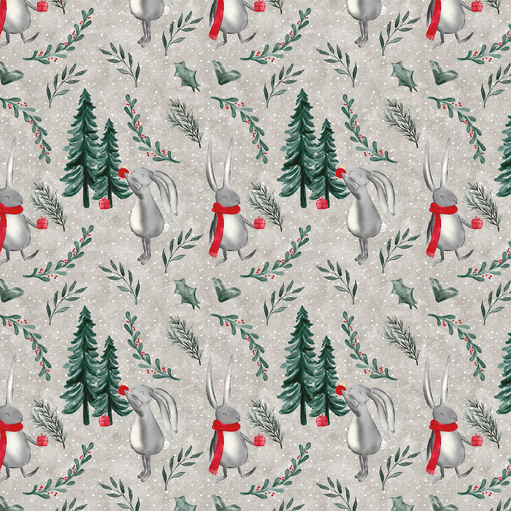Christmas Bunny Fabric