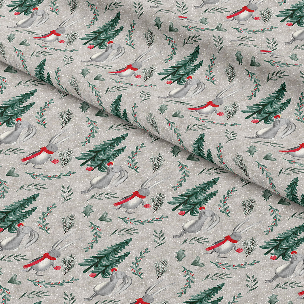 Christmas Bunny Fabric