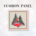 CUSHION Fabric Panel Christmas Car CP-1205