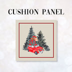 CUSHION Fabric Panel Christmas Car CP-1205