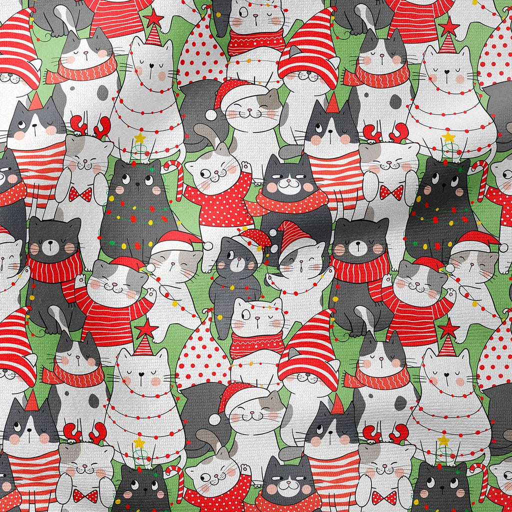 Christmas Cats Fabric