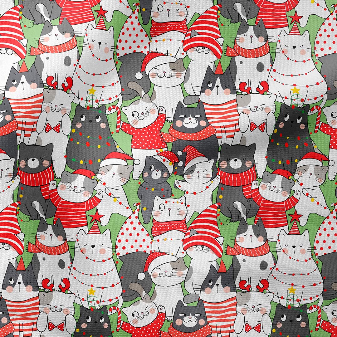 Christmas Cats Fabric