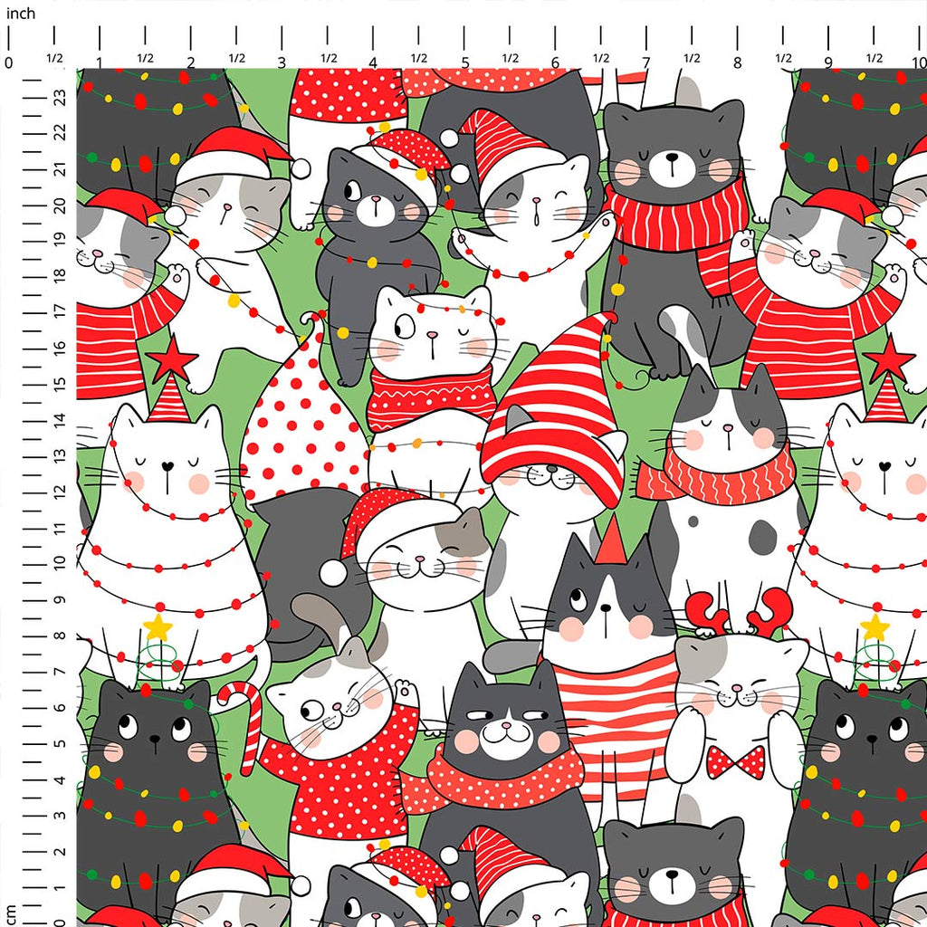 Christmas Cats Fabric