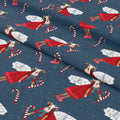 Christmas Cows Navy Fabric