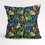 Christmas Dino Blue Fabric