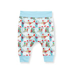 Christmas Dinosaurs Blue Fabric