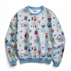 Christmas Dogs Blue Fabric