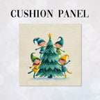 CUSHION Panel Christmas Elves CP-776