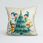CUSHION Panel Christmas Elves CP-776