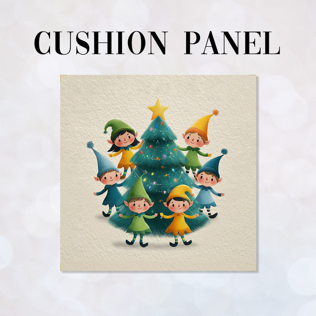 CUSHION Panel Christmas Elves 2 CP-775