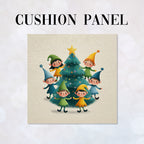 CUSHION Panel Christmas Elves 2 CP-775