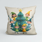CUSHION Panel Christmas Elves 2 CP-775