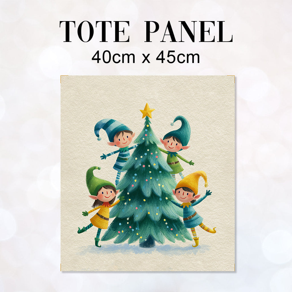 TOTE Panel Christmas Elves TP-822