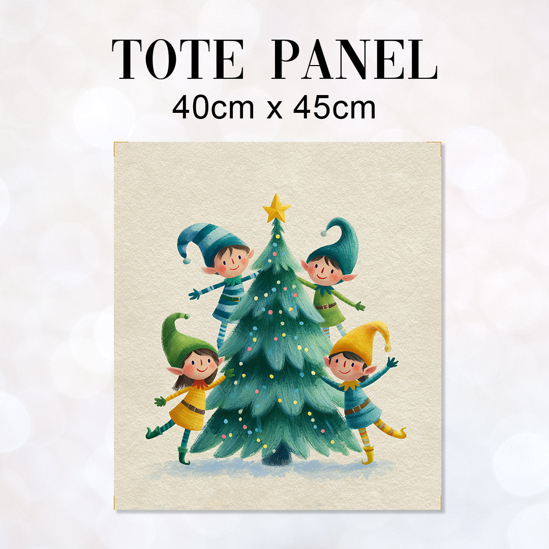 TOTE Panel Christmas Elves TP-822