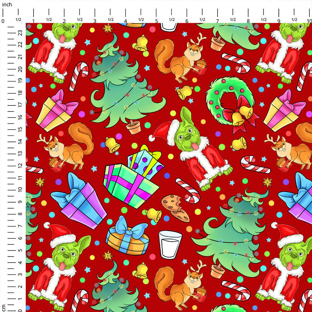 Christmas Eve Red Fabric