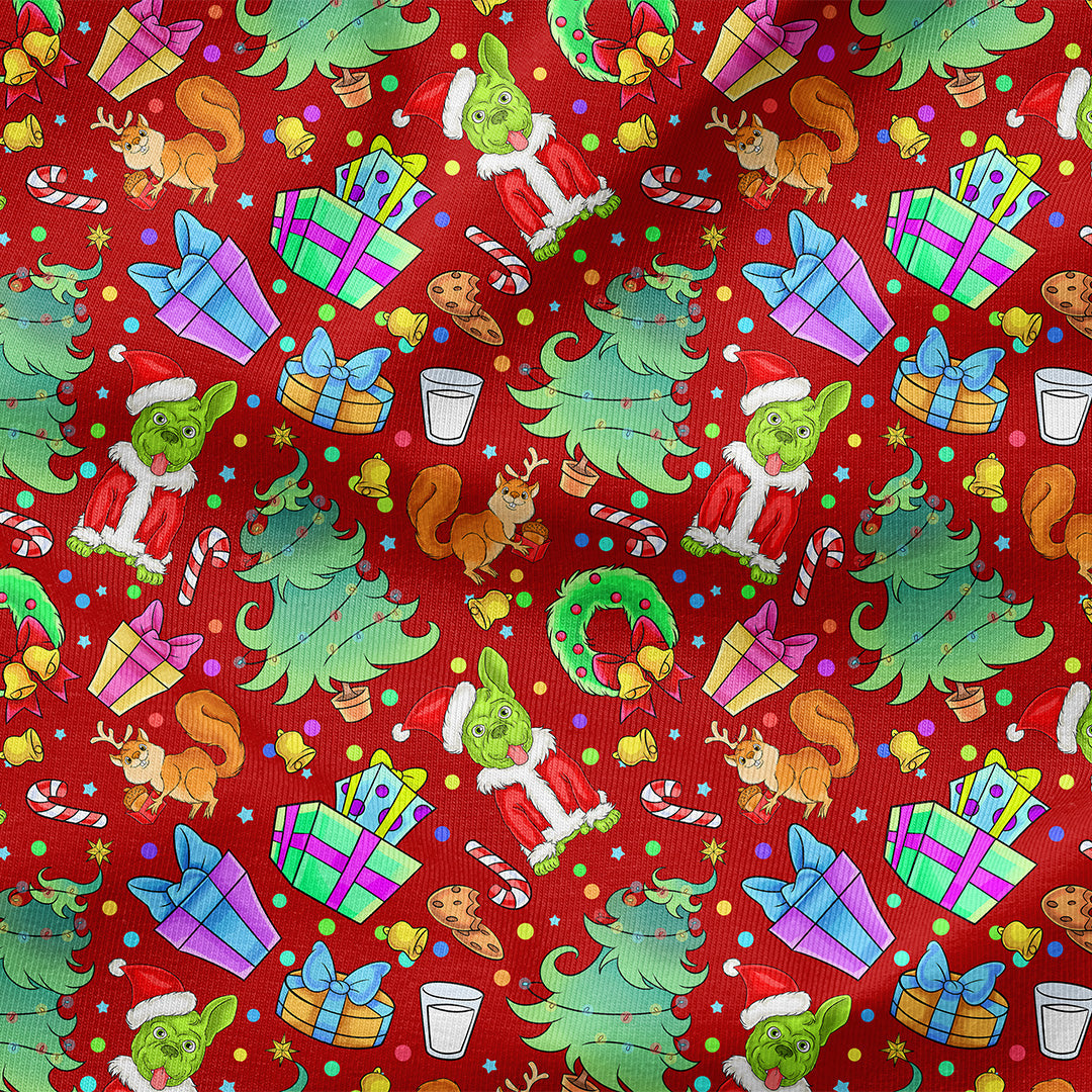 Christmas Eve Red Fabric