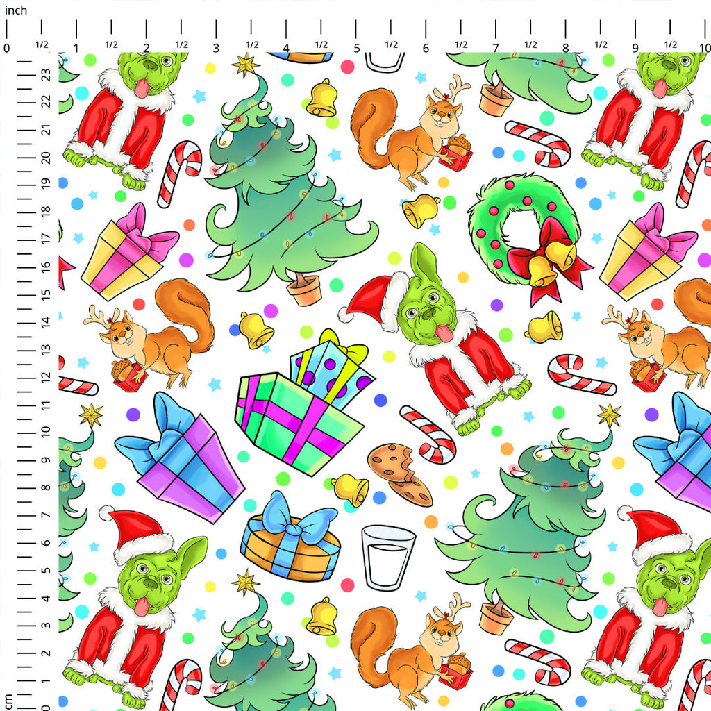 Christmas Eve White Fabric