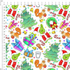 Christmas Eve White Fabric
